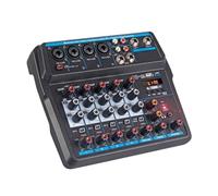 4/6 Channel Aduio Mixer DJ Console With Sound Card Bluetooth For PC Recording Karaoke Mic Instrument Mixing Audio Interface(6 Channels)