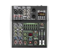 4/6 Channel Input Mixing Console 48V 99 Effect Bluetooth Audio DJ Mixer USB PC Play Record Sound Table(4 Channel)