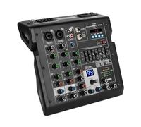 4/6 Channels Audio Mixer Sound Table Professional DJ Mixing Console Built In 99 Digital Effects 48V Phantom Power Widely Applicable(4 Channels)