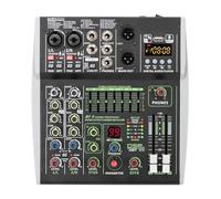 4/6 Channels Mixing Console 48V 99 Effect Bluetooth Audio Mixer USB PC Play Record Sound Table For Church Home Easy To Use(4 Channel)