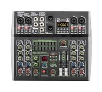 4/6 Channels Mixing Console 48V 99 Effect Bluetooth Audio Mixer USB PC Play Record Sound Table For Church Home Easy To Use(6 Channel)