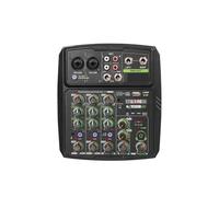 4/6 Channels Sound Mixer Audio Mixer DJ Controller Mixing Bluetooth Phantom Power Delay Repaeat Effect For Sound Mixing Console(4 Channel)