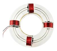 4/6 Coil Ring Electromagnetic Accelerator, 24v Brushless Cyclotron Motor, 25cm/9.8in Diy Physics Aid Model, for Experimental Teaching Equipment, Scientific, Gifts