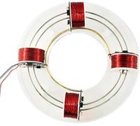 4/6 Coil Ring Electromagnetic Accelerator, 24V Brushless Cyclotron Motor, Physics Aid Model, Diameter 25cm, Low Power Coil, Acrylic Material, for Experimental Teaching, Scientific, Diy Gifts