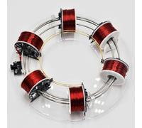 4/6 Coil Ring Electromagnetic Accelerator, Brushless Motor Cyclotron, Physics Teaching Model, Science Demonstration Instrument, for Experimental Teaching, Scientific, DIY Gifts