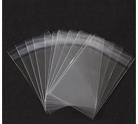 4 * 6 inch Easy to Use Clear Flat Cellophane Bags Adhesive Closure Best Xmas Gift (50)