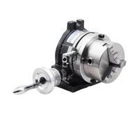 4/6 Inche Three-jaw Chuck Machine Indexing Head Rotary Table Universal Indexing Plate Rotating Vertical(5 (100mm Three-jaw))