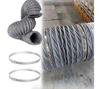 4'' 6'' Insulated Flexible Dryer Vent Hose - Portable AC Exhaust Duct with Clamps for Optimal Airflow(L8.5m D102mm)