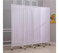 4-6 Panel Foldable Medical Privacy Screen - Room Divider Screens, Stainless Steel Medical Screen, Wheels Curtain For Hospital Emergency Room, ICU Monitoring Room Divider(C,6 Panel)