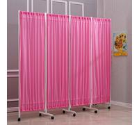 4-6 Panel Foldable Medical Privacy Screen - Room Divider Screens, Stainless Steel Medical Screen, Wheels Curtain For Hospital Emergency Room, ICU Monitoring Room Divider(B,6 Panel)