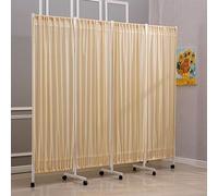 4-6 Panel Foldable Medical Privacy Screen - Room Divider Screens, Stainless Steel Medical Screen, Wheels Curtain For Hospital Emergency Room, ICU Monitoring Room Divider(D,6 Panel)