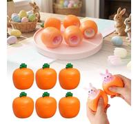 4/6 PCS Easter Basket Essentials, 2026 Upgraded Carrot Bunny,Easter Rabbit Stuff, Soft Carrot Rabbit for Easter Basket Stuffers,Spring Party,Cute Desk Decor, Squishy Stress Relief Toy