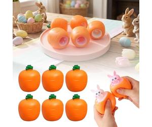 4/6 PCS Easter Basket Essentials, 2026 Upgraded Carrot Bunny,Easter Rabbit Stuff, Soft Carrot Rabbit for Easter Basket Stuffers,Spring Party,Cute Desk Decor, Squishy Stress Relief Toy