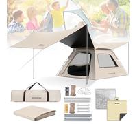 4-6 Person / 5-9 Person Blackout Camping Tent, Easy Setup Instant Cabin Tent for Family with Carry Bag, Floor Mats and Picnic Mats, Weatherproof, for Outdoor Adventures Gatherings,5 to 9 people