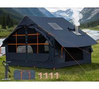 4-6 Person Inflatable Camping Tent, Easy Setup 4 Season Blow Up Tent, Waterproof Air Tent for Family Camping, Glamping & Outdoor Adventures