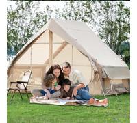 4-6 Person Inflatable Camping Tent with Pump, 4 Season Waterproof Glamping Tent, with Mesh Windows & Doors, Easy 5-Minute Setup for Family Outdoor Adventures,L9.8ftL*W6.6ft*H6.6ft