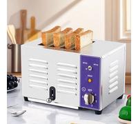 4/6 Slice Extra Wide Slot Toaster, Commercial Pop Up Toaster, 5 Browning Levels, Stainless Steel, Pull-out Crumb Tray, Energy Efficient, Fast Toast Commercial Toaster for Thick Bread Slices