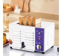 4/6 Slice Toaster, Commercial Stainless Steel Toaster with Extra-Wide Slots for Bread, 5-Browning Settings, 30S Quick Baking, Pull-out Crumb Tray, Bread Toaster for Restaurant, Home, Kitchen Use