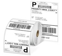 4×6 Thermal Shipping Labels - Phomemo Perforated Direct Thermal Paper Self-Adhesive Mailing Sticker Label Printer Papers, Compatible with Zebra, Rollo, Dymo, 250 Count/Roll