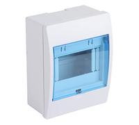 4-6 Way Circuit Breaker Box | Transparent Blue Cover for Easy Status Check | Indoor Electrical Distribution Box for Home/Hotel/Shop | Wall Mount Plastic Enclosure
