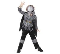 (4-6 Years, Black/Grey/Silver) Smiffys Childrens/Kids Deluxe Skeleton Knight Costume Set