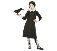 Smiffys Girl's Gothic School Costume Dress Set in Black | Size: 4-6 Years Smiffys Black 4-6 Years