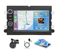 4+64G 7 Inch Android 15 Car Stereo for Ford F150 2004-2008 for Ford Focus 2005-2007 2 Din Car Radio with Wireless Carplay Android Auto GPS Navi Bluetooth WiFi FM/RDS SWC Reversing Camera Mic