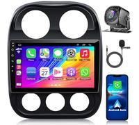 [4+64G] Android 13 Car Stereo for Jeep Compass Patriot 2010-2016 Support Wireless Carplay and Android Auto, 10.1 Inch IPS Touch Screen Patriot Radio with GPS, WiFi, Bluetooth FM