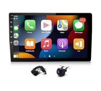 4+64G Android 14 Car Stereo with Wireless Carplay and Android Auto,2 Din,10.1 Inch Universal HD Touchscreen Display with GPS,Bluetooth,FM/AM,Mirror Link,Backup Camera