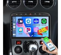 4+64G Android 15 Car Stereo for Peugeot 308 408 2007-2015,9 inch IPS 1280 * 720 Touch Screen Radio Wireless Apple Carplay Android Auto DSP 5G WiFi Bluetooth GPS FM RDS+Free AHD Backup Camera
