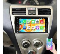 4+64G Android 15 Car Stereo Radio for Toyota Yaris 2007 2008-2011 with Wireless CarPlay Android Auto, 7 inch Head Unit Bluetooth WiFi SWC GPS Mirror Link FM RDS Backup Camera/Microphone