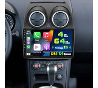 4+64G Car Radio for Nissan Qashqai J10 2006-2016 Wireless Carplay Android Auto, 9'' IPS 1280x720 Touchscreen Stereo Android 1532EQ 5G WiFi 1080P Bluetooth +Free AHD Backup Camera