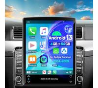 4+64G Car Stereo Android 13 for Dodge Durango 2004-2009, 2 Din Wireless Carplay Android Auto, with 9.7 inch Touchscreen Bluetooth EQ HiFi GPS SAT Navigation WiFi FM RDS SWC Rearview Camera Mic DAB+