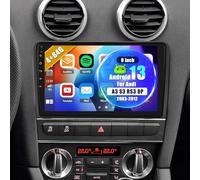 4+64G Car Stereo for Audi A3 S3 RS3 8P 2003 2004 2005 2006 2007-2012 for Carplay Android Auto Radio Player with 9Inch Touchscreen FM/RDS Mirror Link SWC Split Screen Bluetooth GPS NAV Wi-Fi AHD Camera