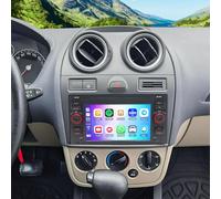 4+64G Double Din Car Stereo Wireless Carplay for Ford Fiesta MK5 2006-2008 7 Inch HD Touchscreen 2 Din Car Radio Head Unit with Android Auto Mirror Link, Bluetooth, FM, EQ SWC/UI + Backup Camera