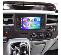 4+64G Double Din Car Stereo with CarPlay Wireless for Ford Transit Mk7 2007-2013 7 Inch HD Touchscreen 2 Din Car Radio Head Unit for Android Auto Mirror Link, BT, FM, EQ SWC/UI Backup Camera