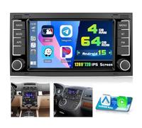 4+64G Radio for VW Transporter T5 Multivan Touareg, 7'' IPS Touchscreen Stereo Android 15 Wireless Apple Carplay Android Auto 32EQ 5G WiFi 1080P Bluetooth +Free AHD Backup Camera