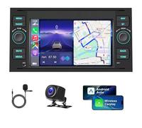 4+64GB Android 13 Car Stereo Radio for Ford C-Max Focus MK2 Transit MK7 7-Inch Wired/Wireless Carplay & Android Auto Car Stereo FM/RDS Radio Receiver Support AHD Rear Camera Mirror Link Split Screen
