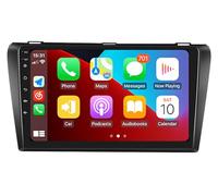 4+64GB for Mazda 3 Radio 2004-2009 Android 13 with Apple Carplay & Android Car 9 inch Touch Screen with Car Stereo GPS WiFi Bluetooth FM Backup Camera SWC
