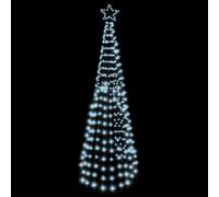 Christmas Maypole Tree LED Light Pyramid Outdoor Decoration 1.4m Shatchi White 1.4m