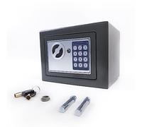 4.6L Digital Safe Box, Cabinet Safe with Digital Keypad and Safety Key Lock, Security Safe Cash Box for Home Office Hotel, 9”W x 6.8”D x 6.8”H (Grey)