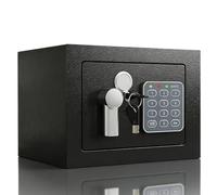 4.6L Digital Steel Safe, Safe Boxes for Home Use, Steel Construction Safe Lock Box wite 2 Keys, Money Jewelry and valuable items Safety Box, Ideal for Office, Home, Business, and Hotel Use