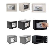 4.6L Electronic Safe Box, High Security Cabinet Safe with Digital Keypad and Keys, Wall or Floor Mounted Security Safe Box for Home Office Cash Jewelry Money, Black