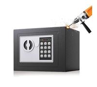 4.6L Home Digital Safe Electronic Cabinet Cash Box, Boxes with Two Keys, High Security Steel Mini Cabinet for Business Office Hotel Money Document Jewelry Passport, Black