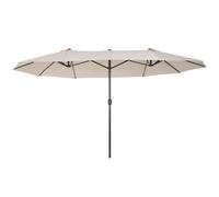 4.6m Double-Sided Patio Parasol Sun Umbrella-Beige