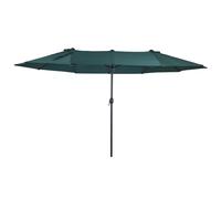 4.6m Garden Parasol Double-Sided Sun Umbrella Patio Market Shelter Canopy Shade Outdoor Green