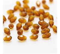 4 * 6mm 330pcs Teardrop Crystal Beads Colorful Glass Beads for Jewelry Beading Supplies Handmade Crafts DIY Beading, Bracelets, Necklaces, Earrings Jewelry Making (Coffee)