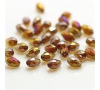 4 * 6mm 330pcs Teardrop Crystal Beads Colorful Glass Beads for Jewelry Beading Supplies Handmade Crafts DIY Beading, Bracelets, Necklaces, Earrings Jewelry Making (Coffee ab)