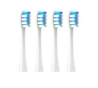 4/6PCS Replacement Heads ，Compatible for Oclean ，X/X PRO/ Z1/ F1 Gray Brush Heads Soft Dupont Sonic Toothbrush Vacuum Bristle Nozzles(4PCS WhiteBlue)