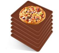 4/6Pcs Silicone Dehydrator Trays with Edge, Reusable Non-StickFood Dehydrator Tray Square Dryer Mats Swiss Roll Baking Mat for Baking Fruit Leather,30 x 27 x 0.9cm (6Pcs)